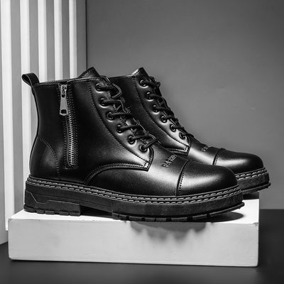 Side Zipper Style Letters Men Boots